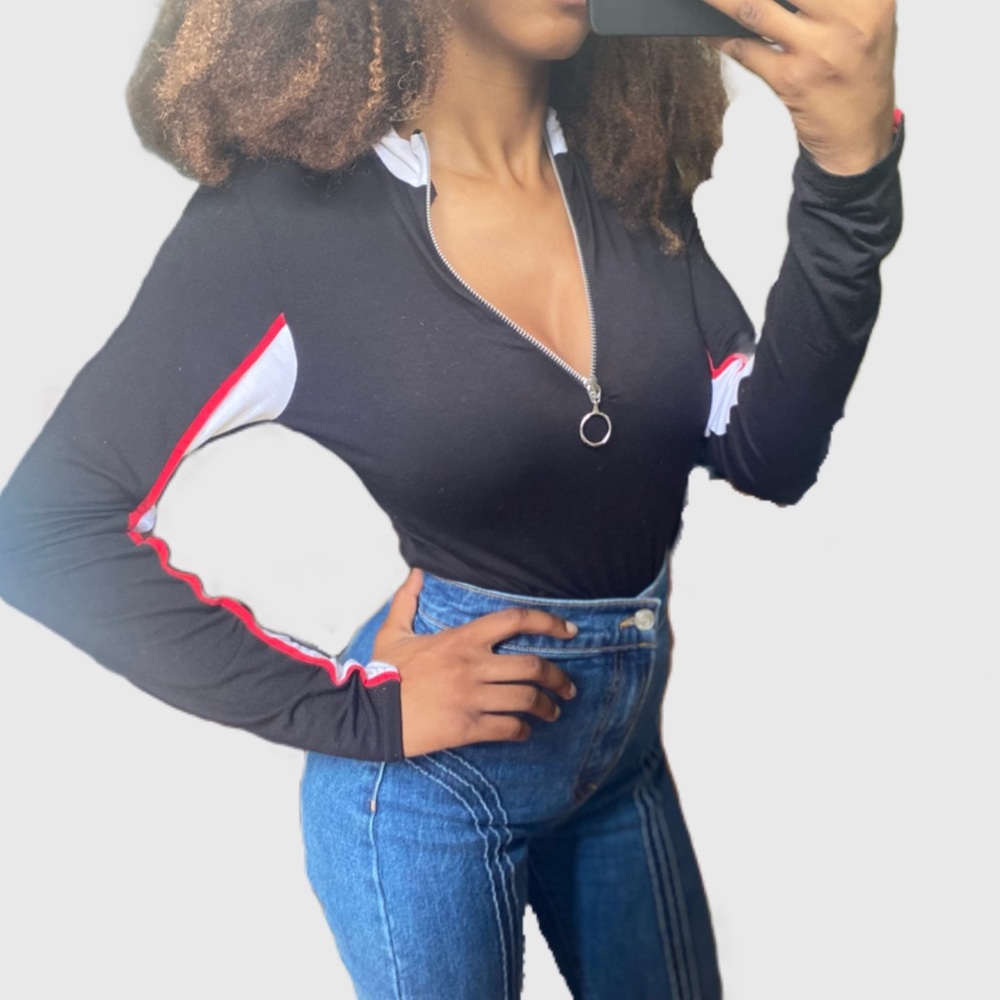 NWT Zippered Bodysuit